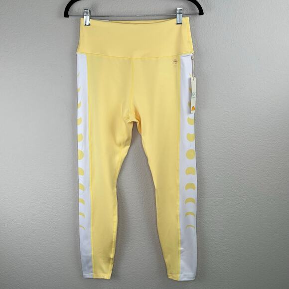 C&C California Pale Banana Yellow High Waist Cropped Workout Leggings Large NWT - Picture 11 of 12